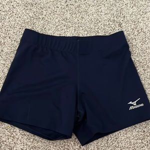 Navy Mizuno Volleyball Spandex Shorts